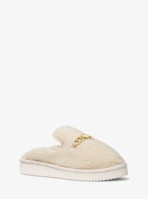 Noa Embellished Faux Shearling Slide 